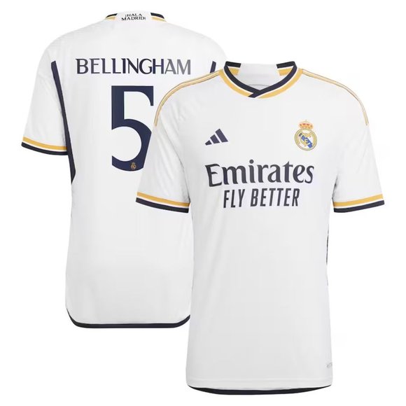Real Madrid CF Jude Bellingham 2023-24 Home Jersey - Picture 1 of 1